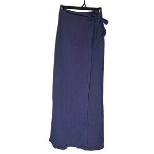 Navy Wrap PANTS with Side Tie